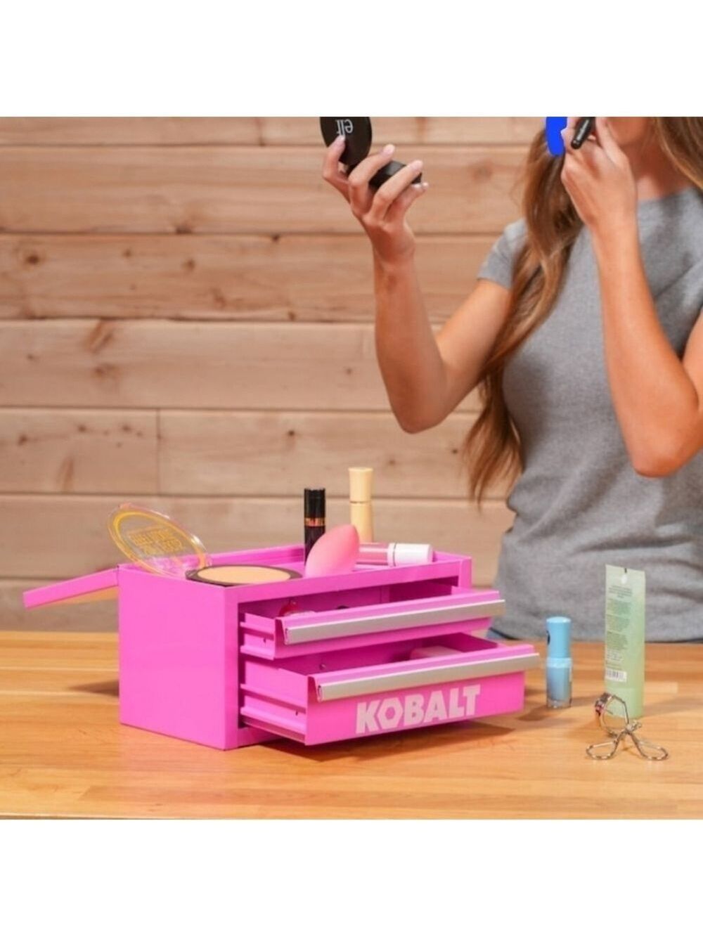 Kobalt Mini Tool Box Organizer NEW HOT PINK Makeup Crafts Toys Stamps - Picture 6 of 6